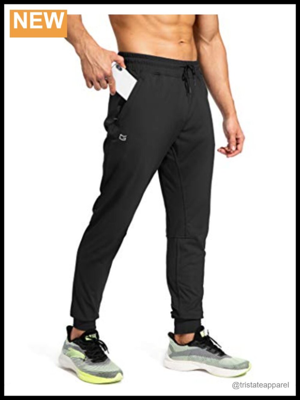 Sweatpants with Zipper Pockets Athletic Track Pants Joggers for Men